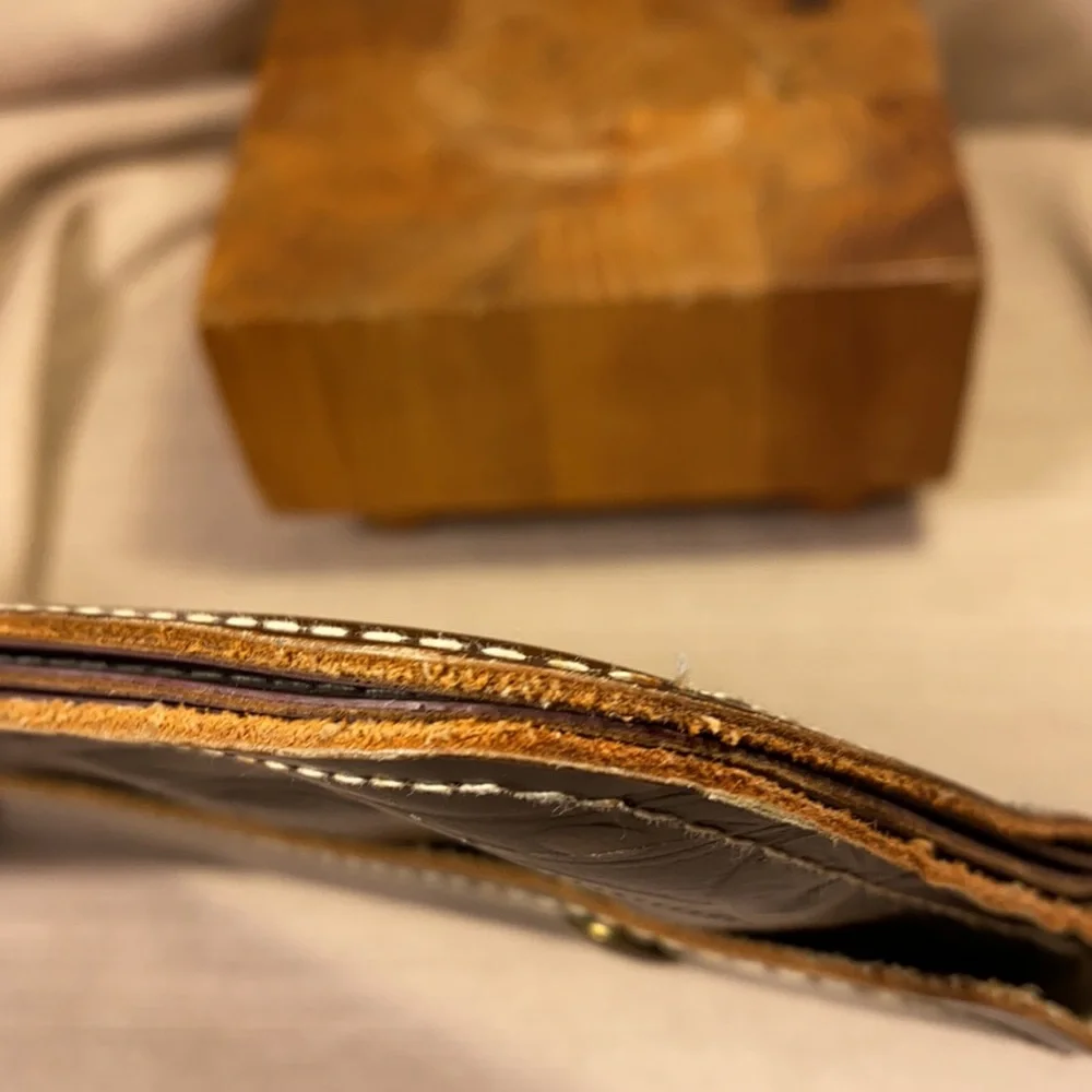 Handmade top grain cowhide long wallet